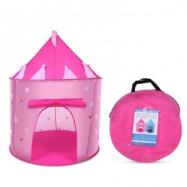 image of KIDS PORTABLE FOLDABLE PLAY TENT CUBBY HOUSE CASTLE OUTDOOR SPORT TOY (PEACH PINK) -