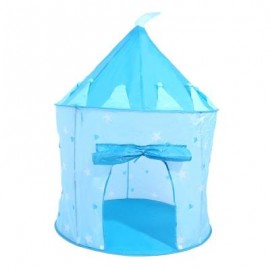 image of KIDS PORTABLE FOLDABLE PLAY TENT CUBBY HOUSE CASTLE OUTDOOR SPORT TOY (LAKE BLUE) -