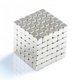 image of MAGNETIC CUBE (216 - PACKAGES) DIY STAINLESS STEEL SCULPTURES HEALING CREATIVE TOYS MAGIC CUBE (5MM) (SILVER) 0