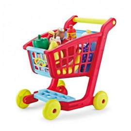 image of SHOPPING TROLLEY SUPERMARKET PLASTIC PRETEND PLAY TOY SET FOR EARLY EDUCATION (COLORMIX) -