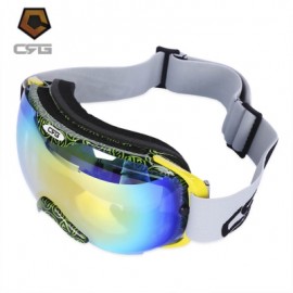 image of CRG UNISEX ANTI-FOG DOUBLE LENS SKIING GOGGLES MASK EYEWEAR (GREEN) CRG80 - 9A