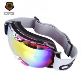 image of CRG UNISEX ANTI-FOG DOUBLE LENS SKIING GOGGLES MASK EYEWEAR (ROSE MADDER) CRG80 - 4A