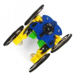 image of MINI RC STUNT CAR RTR 2.4GHZ 4WD / SPIN / LED LIGHTS (BLUE AND YELLOW) 9.00 x 6.50 x 3.00 cm