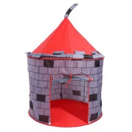 image of KIDS PORTABLE FOLDABLE PLAY TENT WALL DESIGN CUBBY HOUSE OUTDOOR SPORT TOY (COLORMIX) -