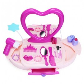 image of BOWA 19PCS BABY KIDS MAKEUP TOOLS BOX MINI SIMULATION EDUCATIONAL PRETEND PLAY TOY GIFT (COLORMIX) -