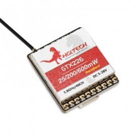 image of HGLRC GTX226 5.8G 40CH FPV VIDEO TRANSMITTER 5 - 28V VOLTAGE INPUT 25MW 200MW 600MW SWITCHABLE POWER AUTOSAVE FUNCTION (BLACK) -