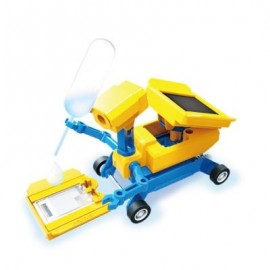 image of ODEV GEO STEM TOY DIY 2 IN 1 SALT WATER SOLAR POWERED ROBOT CAR KIT (YELLOW) 0