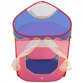 image of KIDS PORTABLE FOLDABLE OUTDOOR INDOOR CARTOON TENT CASTLE PLAYHOUSE PLAY GAME HOUSE (COLORMIX) -