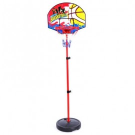 image of KIDS ADJUSTABLE PORTABLE BASKETBALL SET WITH PUMP INDOOR OUTDOOR SPORT TOY DEVELOPMENTAL GAME (COLORMIX) One Size