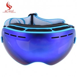 image of BENICE DOUBLE LENS UV400 ANTI-FOG BIG SPHERICAL SKIING GLASSES (BLUE) -