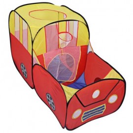 image of PORTABLE FOLDABLE OUTDOOR INDOOR TENT CHILDREN PLAYHOUSE PLAY GAME HOUSE CUBBY HUT (YELLOW AND RED) One Size