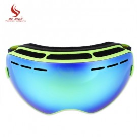 image of BENICE DOUBLE LENS UV400 ANTI-FOG BIG SPHERICAL SKIING GLASSES (GREEN) -