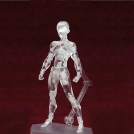 image of 15CM HEIGHT TRANSPARENT COLOR VEGETARIAN DOLL ACTION FIGURE FIGMA TOY (WHITE 35) 0