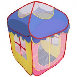 image of KIDS PORTABLE FOLDABLE OUTDOOR INDOOR CARTOON TENT CASTLE PLAYHOUSE PLAY GAME HOUSE (COLORMIX) One Size