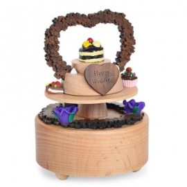 image of ROTATABLE FANCY CAKE WOODEN MUSIC BOX TOY FOR KIDS (COLORMIX) -