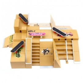 image of 11PCS SKATE PARK KIT RAMP PARTS FOR TECH DECK FINGER BOARD ULTIMATE SPORT TRAINING PROPS (NUDE) -