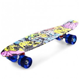 image of CL - 85 22 INCH GRAFFITI HIP-HOP SKULL RETRO SKATEBOARD LONGBOARD MINI CRUISER CL - 85 56.00 x 15.00 x 10.00 cm