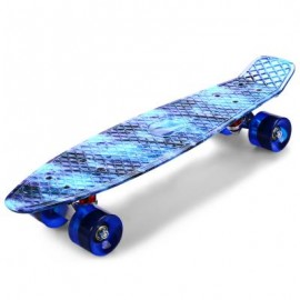 image of CL-94 22 INCH BLUE STARRY SKY PATTERN RETRO SKATEBOARD LONGBOARD MINI CRUISER 56.00 x 15.00 x 10.00 cm