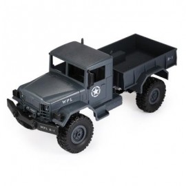 image of WPL B - 1 1:16 MINI OFF-ROAD RC MILITARY TRUCK RTR FOUR-WHEEL DRIVE / METAL SUSPENSION BEAM / BRIGHT LED LIGHT (BLUE GRAY) 0