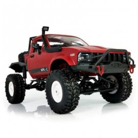 image of WPL C14 1:16 2.4G 2CH 4WD MINI OFF-ROAD RC SEMI-TRUCK WITH METAL CHASSIS / TPR TIRES / 15KM/H TOP SPEED (RED) KIT