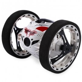 image of PEG SJ88 2.4G REMOTE CONTROL JUMPING CAR 2 SECOND ROTATION BOUNCE RC TOY (WHITE) -