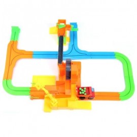 image of ELECTRIC CHILDREN DIY RAIL CAR RACING TRACK BUILDING BLOCK TOY (COLORMIX) -