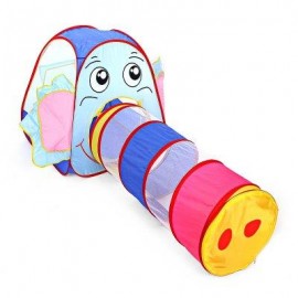 image of PORTABLE FOLDABLE OUTDOOR INDOOR CARTOON ELEPHANT TENT CHILDREN PLAYHOUSE PLAY GAME HOUSE CUBBY HUT (COLORMIX) -