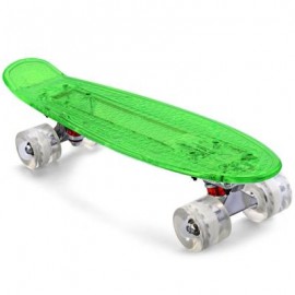 image of CL - 403 22 INCH TRANSPARENT PC LED RETRO SKATEBOARD LONGBOARD MINI CRUISER 56.00 x 15.00 x 10.00 cm