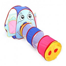 image of PORTABLE FOLDABLE OUTDOOR INDOOR CARTOON ELEPHANT TENT CHILDREN PLAYHOUSE PLAY GAME HOUSE CUBBY HUT (COLORMIX) One Size
