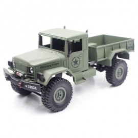image of HENG LONG 3853A 1:16 MINI OFF-ROAD RC MILITARY TRUCK RTF WITH FOUR-WHEEL DRIVE (ARMY GREEN) 0
