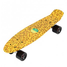 image of 22 INCHES FOUR-WHEEL LONG KICK-TAIL SKATEBOARD MINI CRUISER FISH BANANA BOARD (YELLOW) -