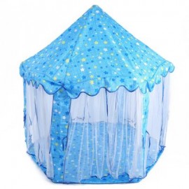 image of KIDS PORTABLE PRINCESS CASTLE PLAY TENT ACTIVITY FAIRY HOUSE INDOOR OUTDOOR PLAYHOUSE (LIGHT BLUE) One Size