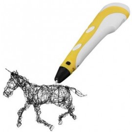 image of INNOVATIVE 3D PRINTER PEN THREE - DIMENSIONAL PAINTING DRAWING FOR GIFT ( 100 - 240V ) (YELLOW) -
