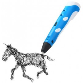 image of INNOVATIVE 3D PRINTER PEN THREE - DIMENSIONAL PAINTING DRAWING FOR GIFT ( 100 - 240V ) (BLUE) -