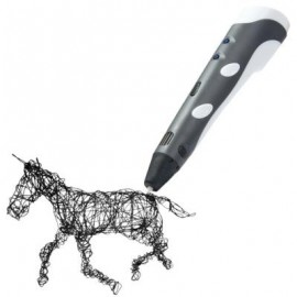 image of INNOVATIVE 3D PRINTER PEN THREE - DIMENSIONAL PAINTING DRAWING FOR GIFT ( 100 - 240V ) (BLACK) -