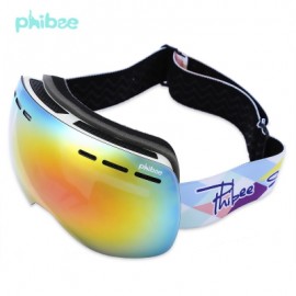 image of PHIBEE UV PROTECTION ANTI-FOG BIG SKIING GOGGLES MASK MEN WOMEN SNOWBOARDING GLASSES (WHITE) PH166AWH