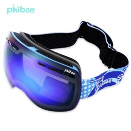 image of PHIBEE UV PROTECTION ANTI-FOG BIG SKIING GOGGLES MASK MEN WOMEN SNOWBOARDING GLASSES (BLUE) PH166ABL