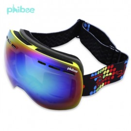 image of PHIBEE UV PROTECTION ANTI-FOG BIG SKIING GOGGLES MASK MEN WOMEN SNOWBOARDING GLASSES (YELLOW) PH166AYW