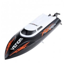 image of TEMPO POWER VENOM 2.4G RC BOAT WITH AUTO RECTIFYING DEVIATION DIRECTION FUNCTION (BLACK) 32.4 x 8.9 x 8.8cm