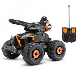 image of YED WATER JET RC 4 WHEEL OFF ROAD STUNT MILITARY CAR (ORANGE) -