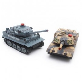 image of H508 - 10 SIMULATION INFRARED RADIO REMOTE CONTROL TWIN BATTLE TANK SET 48.60 x 30.00 x 12.50 cm