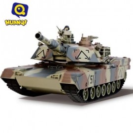 image of HUANQI 781 - 10 M1A2 27MHZ SIMULATION INFRARED RC BATTLE TANK TOY (ARMY GREEN CAMOUFLAGE) -