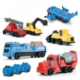 image of RASTAR CHILDREN EDUCATIONAL TOY COMBINATION MAGNETIC PLASTIC BRICKS SET CITY ENGINEERING TEAM 6PCS (COLORMIX) 0