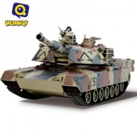 image of 781 - 10 M1A2 27MHZ SIMULATION INFRARED RC BATTLE TANK TOY (ARMY GREEN CAMOUFLAGE) 40.90 x 15.20 x 14.00 cm