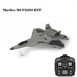 image of MACFREE F - 22 F22 MCF2201 BRUSHED 2.4GHZ 6CH BUILT-IN 6 AXIS GYRO FIXED-WING 222MM WINGSPAN AEROPLANE RTF (GRAY) -