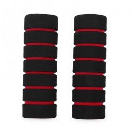 image of ONE PAIR SOFT SPONGE FOAM HANDLE HANDLEBAR GRIP COVER FOR ROAD MOUNTAIN BIKE (RED)