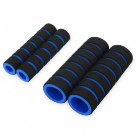 image of ONE PAIR SOFT SPONGE FOAM HANDLE HANDLEBAR GRIP COVER FOR ROAD MOUNTAIN BIKE (BLUE)