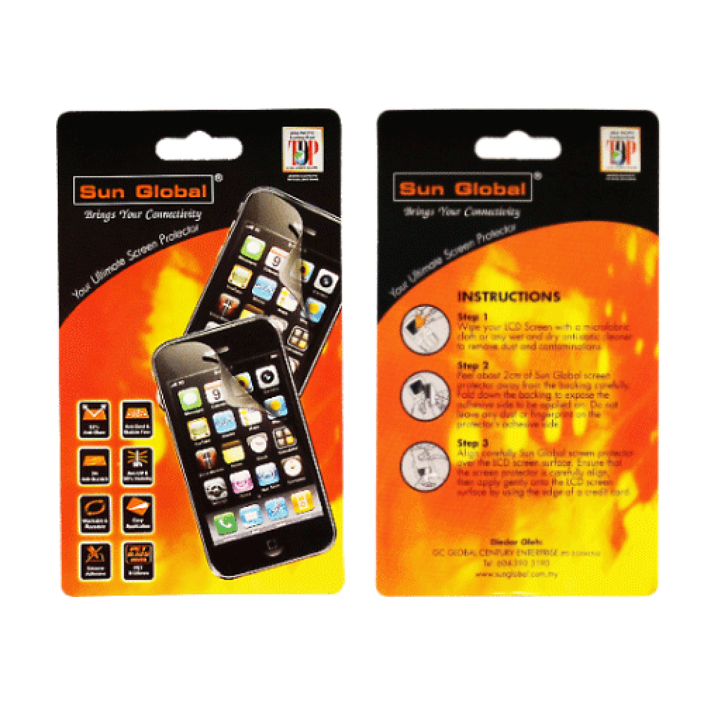 SUNGLOBAL SCREEN PROTECTOR - SONY ERICSSON WT13i SUNGLOBAL SCREEN PROTECTOR - SONY ERICSSON WT13i