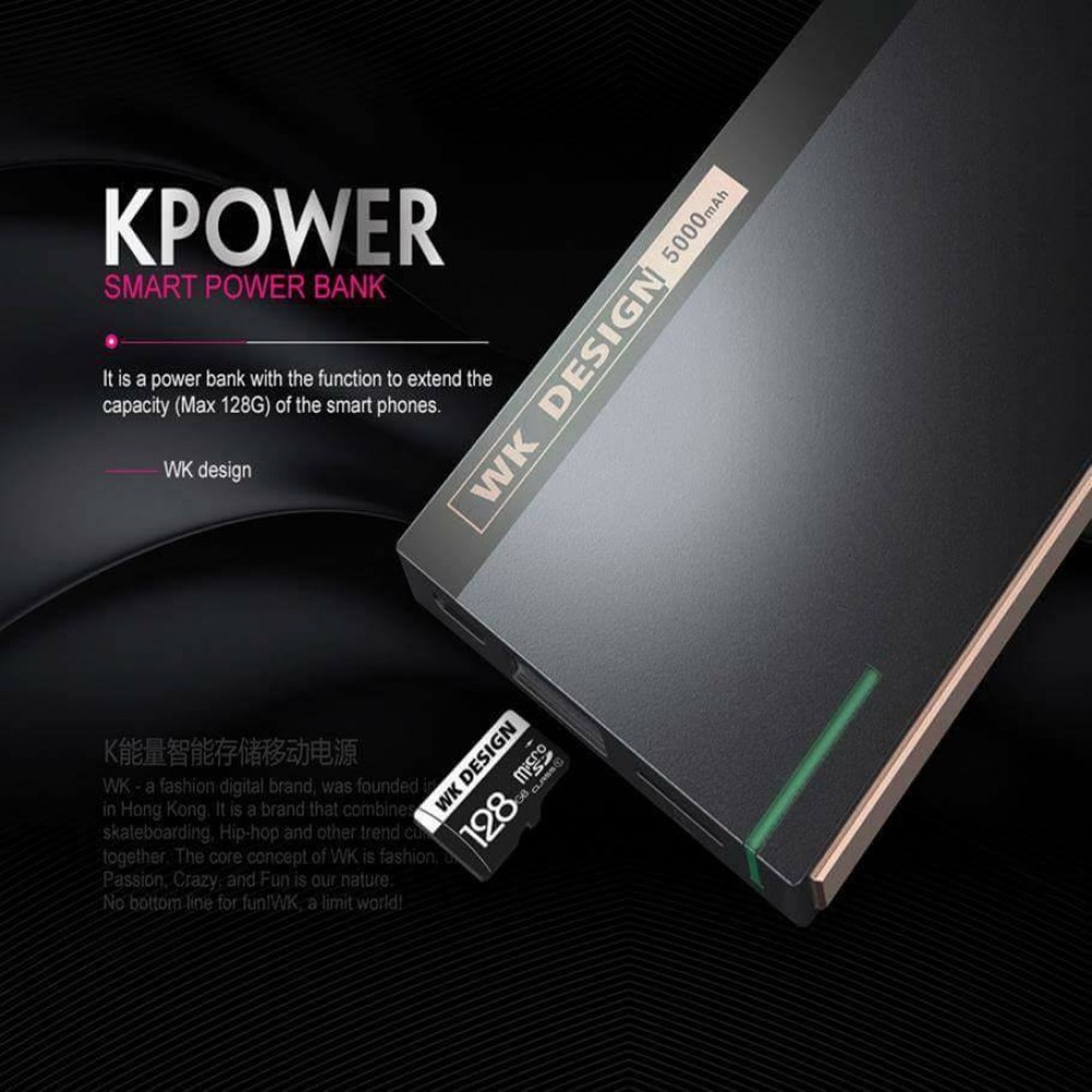 WK Design 5000 mah Storage Power Bank KPower WK Design 5000 mah Storage Power Bank KPower