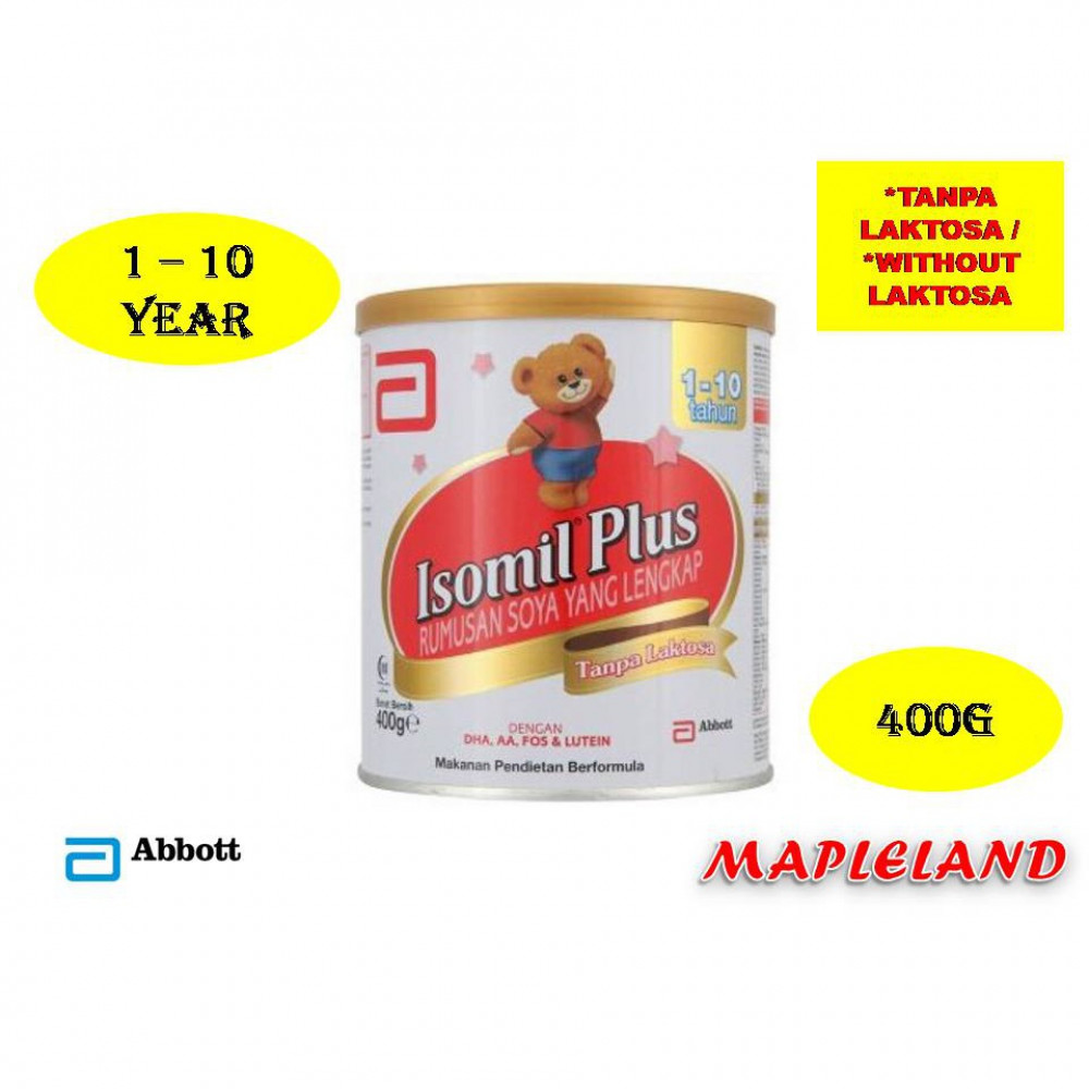 ISOMIL PLUS (1-10 TAHUN) 400G TANPA LAKTOSA ISOMIL PLUS (1-10 TAHUN) 400G TANPA LAKTOSA